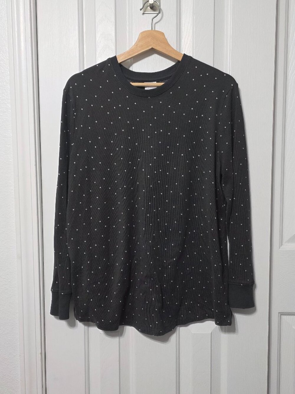 Women's Polka Dot Knit Sweater, Large